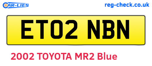 ET02NBN are the vehicle registration plates.