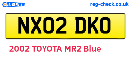 NX02DKO are the vehicle registration plates.