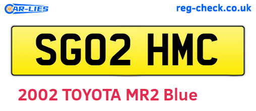 SG02HMC are the vehicle registration plates.