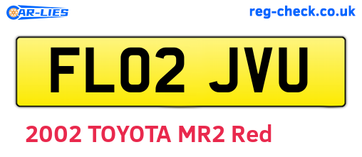 FL02JVU are the vehicle registration plates.