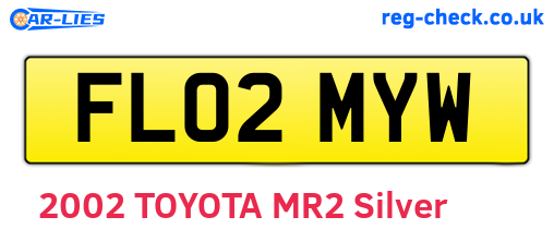 FL02MYW are the vehicle registration plates.