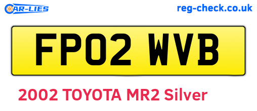 FP02WVB are the vehicle registration plates.
