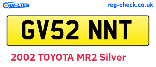 GV52NNT are the vehicle registration plates.
