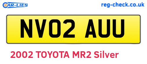 NV02AUU are the vehicle registration plates.