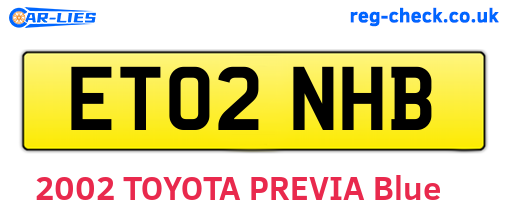 ET02NHB are the vehicle registration plates.