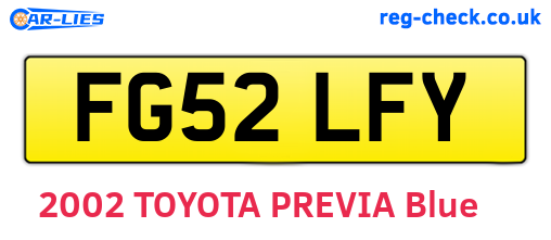 FG52LFY are the vehicle registration plates.