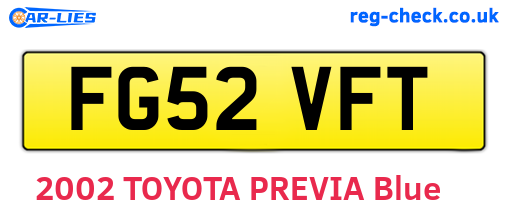 FG52VFT are the vehicle registration plates.