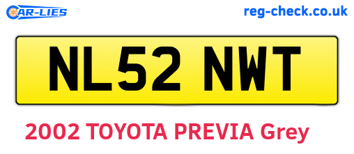 NL52NWT are the vehicle registration plates.