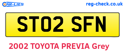 ST02SFN are the vehicle registration plates.