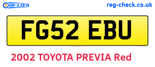 FG52EBU are the vehicle registration plates.