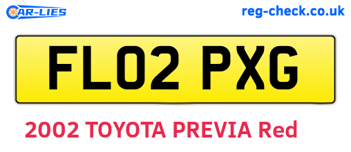 FL02PXG are the vehicle registration plates.