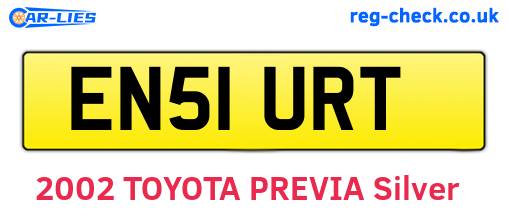 EN51URT are the vehicle registration plates.