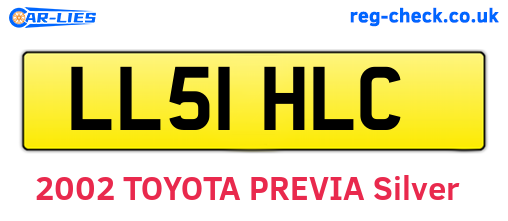 LL51HLC are the vehicle registration plates.