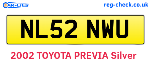 NL52NWU are the vehicle registration plates.