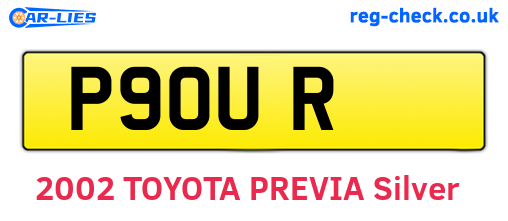 P9OUR are the vehicle registration plates.