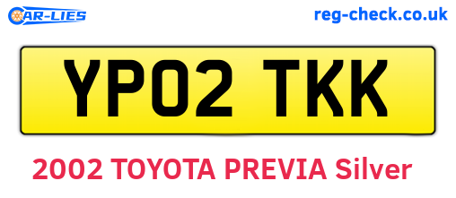 YP02TKK are the vehicle registration plates.