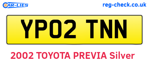 YP02TNN are the vehicle registration plates.