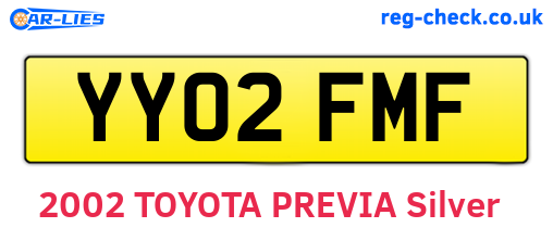 YY02FMF are the vehicle registration plates.
