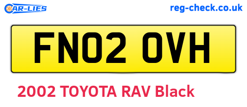 FN02OVH are the vehicle registration plates.