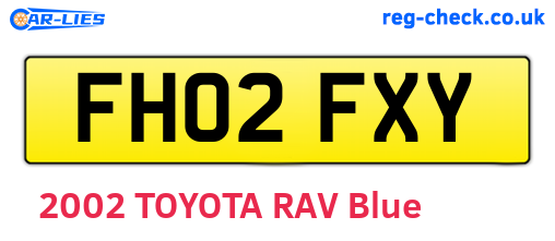 FH02FXY are the vehicle registration plates.