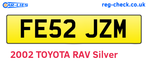 FE52JZM are the vehicle registration plates.