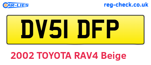 DV51DFP are the vehicle registration plates.