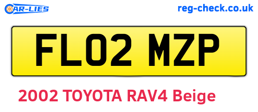 FL02MZP are the vehicle registration plates.