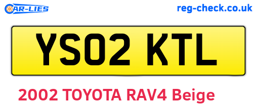 YS02KTL are the vehicle registration plates.