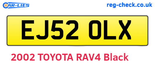 EJ52OLX are the vehicle registration plates.