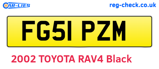 FG51PZM are the vehicle registration plates.