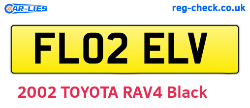 FL02ELV are the vehicle registration plates.