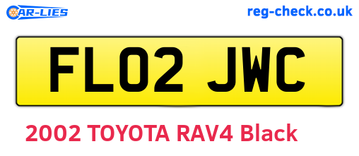 FL02JWC are the vehicle registration plates.