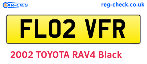 FL02VFR are the vehicle registration plates.