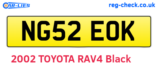 NG52EOK are the vehicle registration plates.