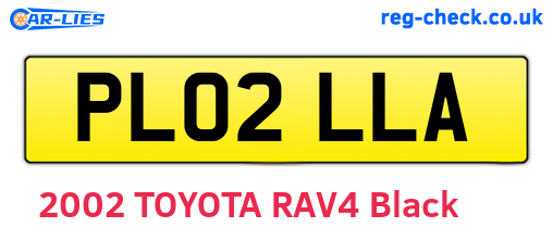 PL02LLA are the vehicle registration plates.