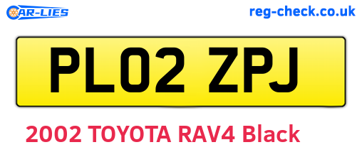 PL02ZPJ are the vehicle registration plates.