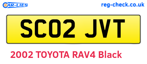 SC02JVT are the vehicle registration plates.