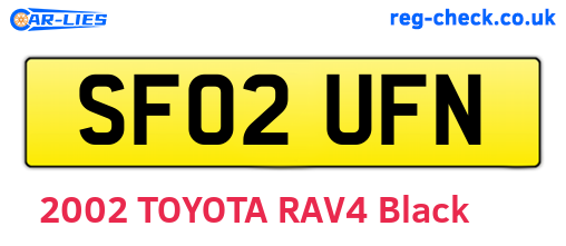 SF02UFN are the vehicle registration plates.