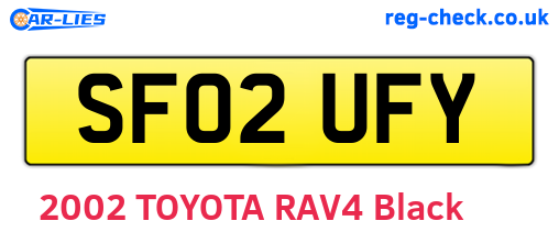 SF02UFY are the vehicle registration plates.