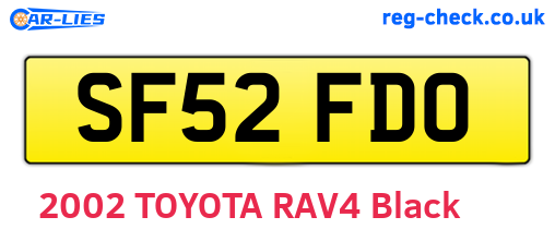SF52FDO are the vehicle registration plates.