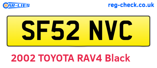 SF52NVC are the vehicle registration plates.