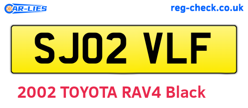 SJ02VLF are the vehicle registration plates.