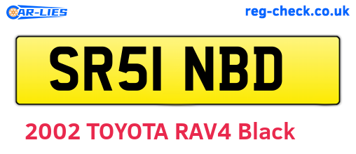 SR51NBD are the vehicle registration plates.