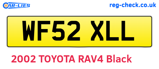 WF52XLL are the vehicle registration plates.