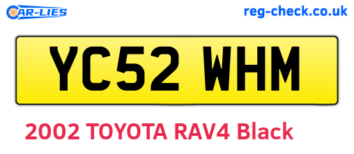 YC52WHM are the vehicle registration plates.