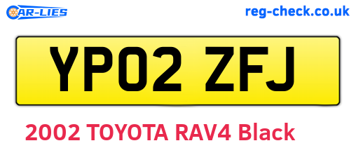 YP02ZFJ are the vehicle registration plates.