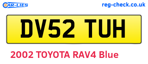 DV52TUH are the vehicle registration plates.