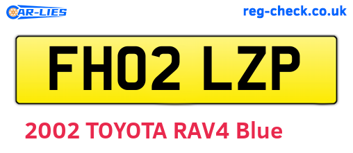 FH02LZP are the vehicle registration plates.