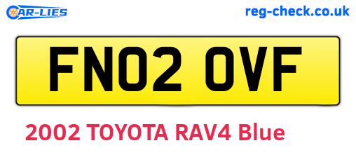 FN02OVF are the vehicle registration plates.