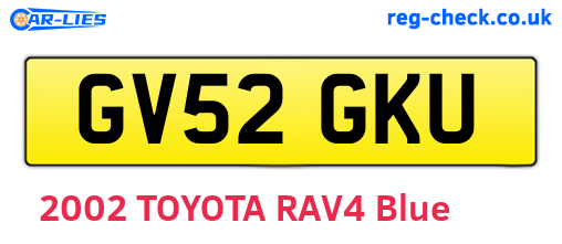 GV52GKU are the vehicle registration plates.